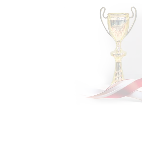 Złoty puchar z odbiciem medali, biało czerwona wstęga